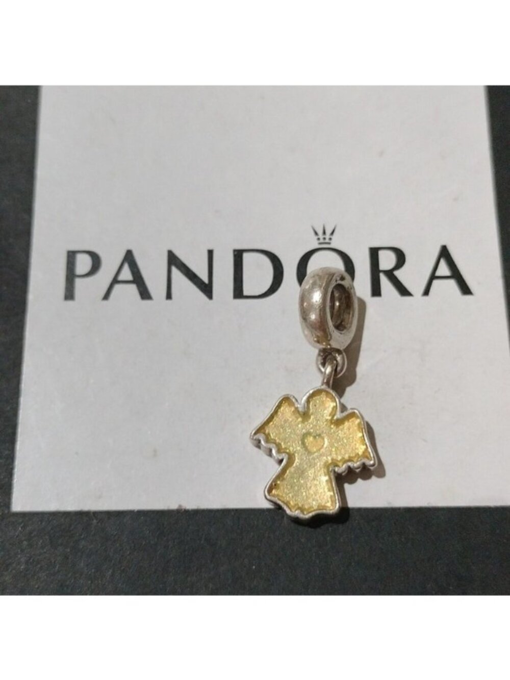 Pandora Sterling Silver Snow Angel Dangle Charm with Silver Enamel - 791238en51